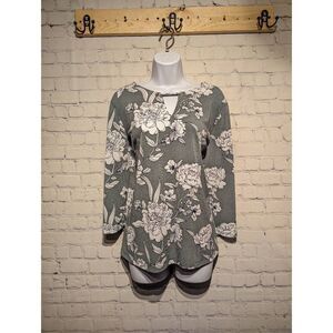 Magnolia Grace floral loose fit blouse large